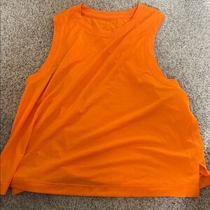 Bright Orange Sleeveless Top